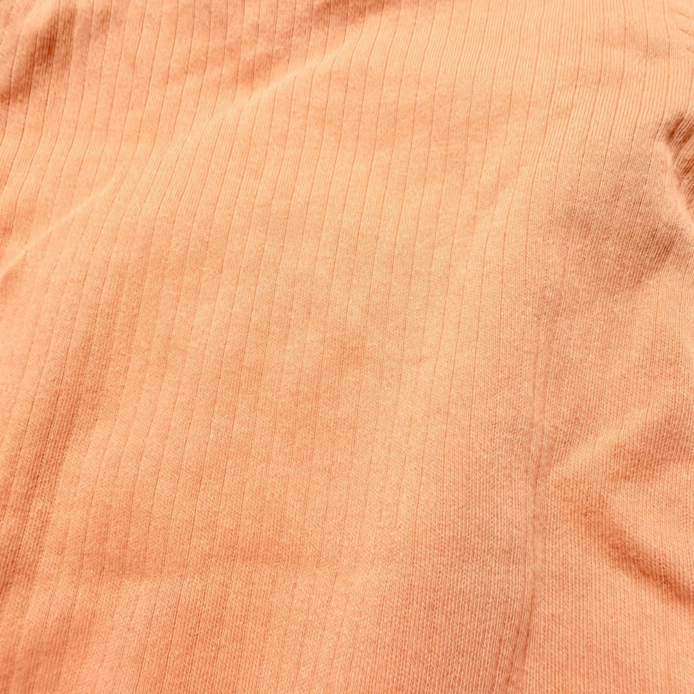 Colored Organics 0-3M Ribbed Kimono Bodysuit Long Sleeve Side Snap Orange - Picture 5 of 8